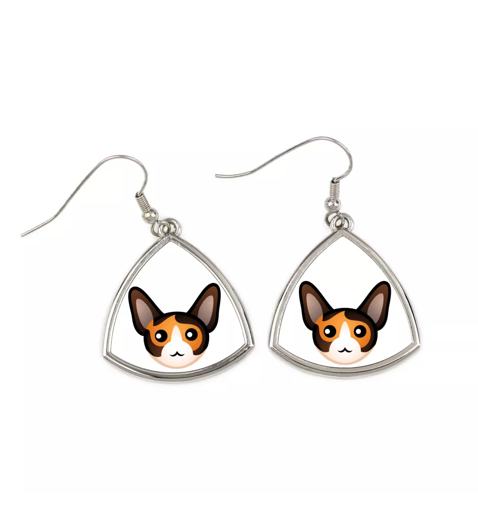 Cornish Rex - élégantes boucles d'oreilles en métal en cadeau de la marque Art-Dog