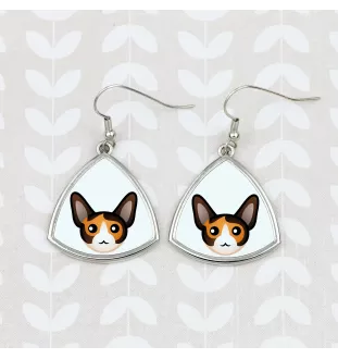 Cornish Rex - élégantes boucles d'oreilles en métal en cadeau de la marque Art-Dog