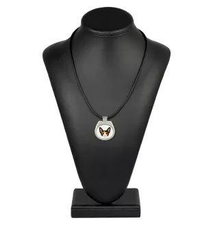 Cornish Rex - collier pendentif avec une illustration sur une chaîne en cuir de la marque Art-Dog