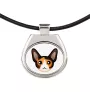 Cornish Rex - collier pendentif avec une illustration sur une chaîne en cuir de la marque Art-Dog