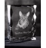 Chat Mau égyptien - cristal avec une photo de chat, une statuette en verre avec une photo, un cadre exceptionnel avec une photo de la marque Art-Dog