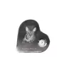 Egyptian Mau Cat - crystal clock with a picture of a cat, heart-shaped shelf clock, personalized standing clock by Art-Dog brand
