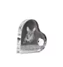 Egyptian Mau Cat - crystal clock with a picture of a cat, heart-shaped shelf clock, personalized standing clock by Art-Dog brand