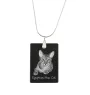 Egyptian Mau Cat - Crystal pendant with cat, silver necklace with photo, personalised pendant by Art-Dog brand