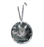 Chat Mau égyptien - boule de Noël en cristal avec une photo, photo d'un chat dans le cristal, décoration personnalisée pour sapin de Noël de la marque Art-Dog