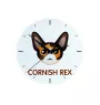 Cornish Rex - horloge MDF avec graphisme et logo de la marque Art-Dog
