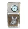 Chat Mau égyptien - montre en cristal avec photo, photo de chat dans le cristal, horloge de bureau personnalisée de la marque Art-Dog