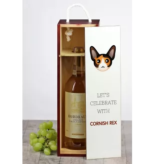 Cornish Rex pudło na wino z kotem Art-Dog