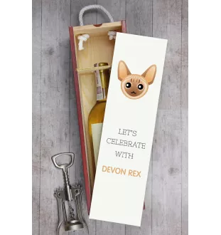 Devon Rex - wine box with graphics and the brand name Art-Dog