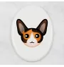 Cornish Rex - une plaque funéraire en céramique avec une illustration et un texte de la marque Art-Dog