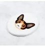 Cornish Rex - ceramic tombstone plaque with graphics and inscription by Art-Dog brand