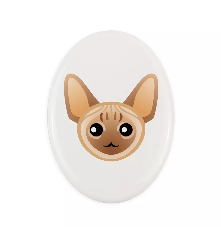 Devon Rex płyta nagrobna z kotem Art-Dog