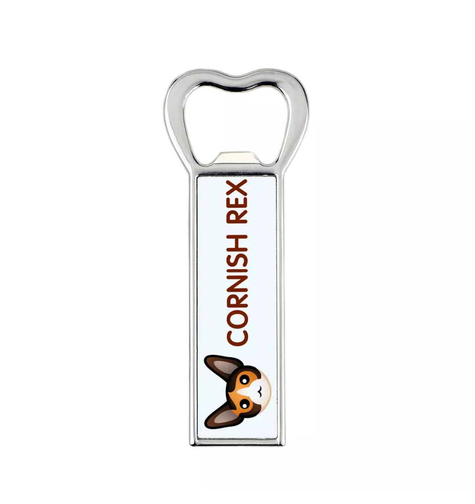 Cornish Rex - ouvre-bouteille avec graphisme et logo de la marque Art-Dog