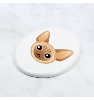 Devon Rex - ceramic tombstone plaque with graphics and inscription by Art-Dog brand