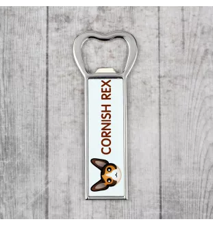 Cornish Rex - ouvre-bouteille avec graphisme et logo de la marque Art-Dog