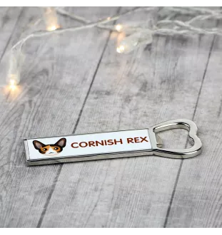 Cornish Rex - ouvre-bouteille avec graphisme et logo de la marque Art-Dog