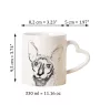 Cornisch Rex Tasse mit Katze, entzückende Tasse mit herzförmigem Henkel, universelles Geschenk der Marke Art-Dog