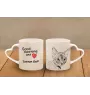 Devon Rex - cat mug, adorable heart-shaped handle mug, universal gift from Art-Dog brand