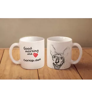 Cornish Rex kubek z kotem good morning Art-Dog