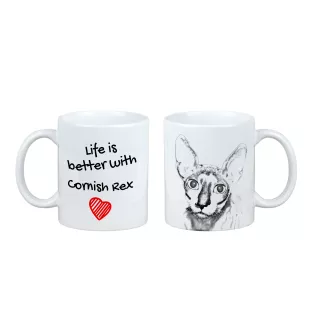 Cornish Rex - cup with a cat, cup with a photo, personalized gift from the Art-Dog brand
