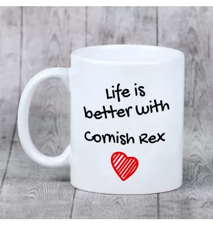 Cornish Rex kubek z kotem life is better Art-Dog