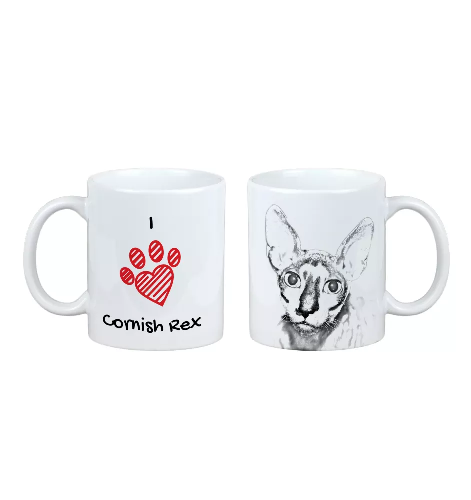 Cornisch Rex - Tasse mit Katze, entzückende Tasse mit Grafik, Geschenk mit Ihrem Foto von der Marke Art-Dog