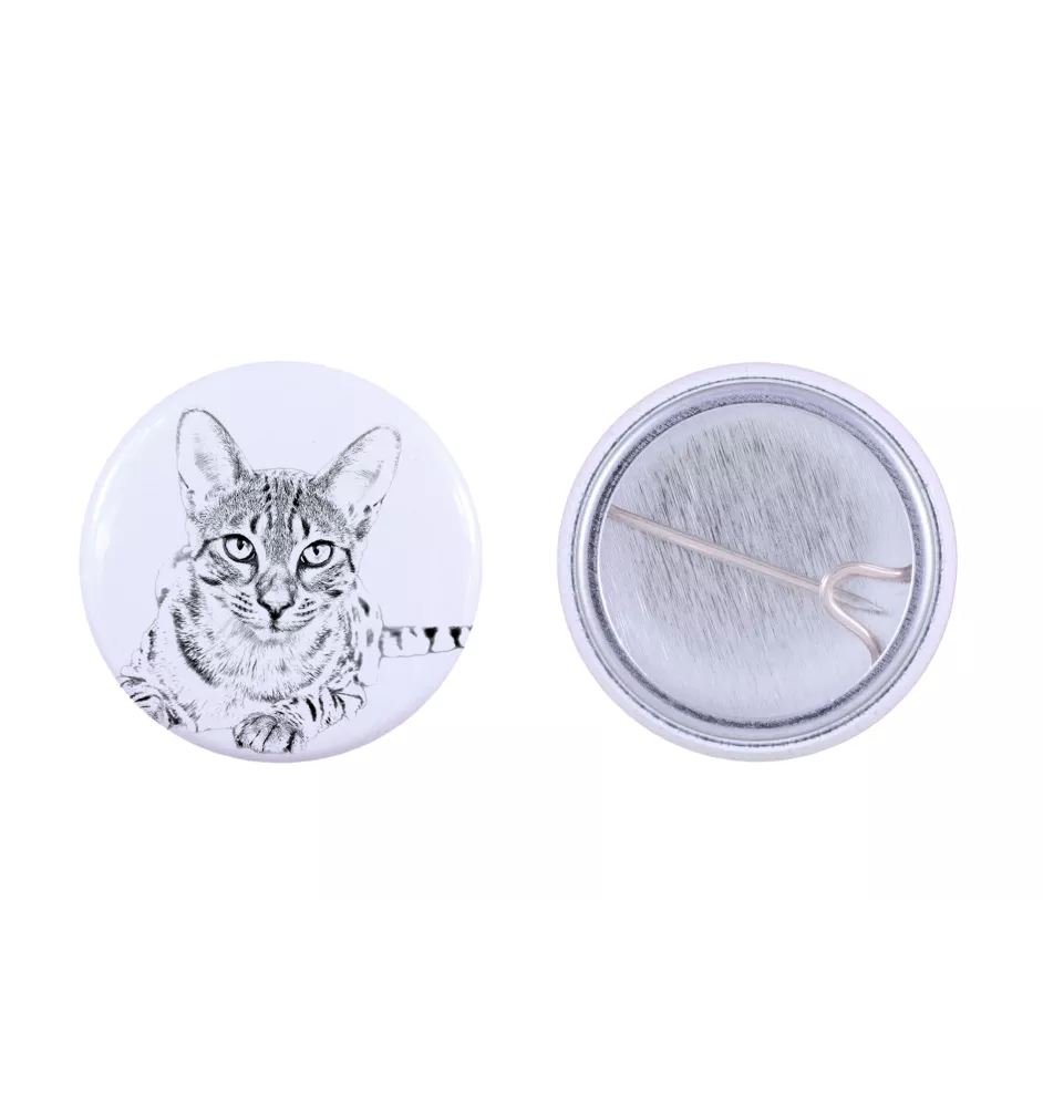 Chat Mau égyptien - un accessoire de sac à dos, un badge personnalisé, l'accessoire parfait pour les amoureux des animaux de la marque Art-Dog