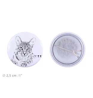 Ägyptische Mau Katze Rucksack decoration, personalized badge, perfect gadget for animal lovers from the Art-Dog brand