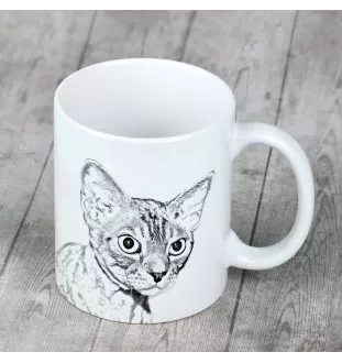 Devon Rex - Tasse mit Katze, entzückende Tasse mit Grafik, Geschenk mit Ihrem Foto von der Marke Art-Dog