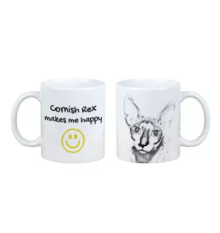 Cornish Rex - tasse avec un chat, une tasse joyeuse pour les amoureux des chiens, un cadeau personnalisé de la marque Art-Dog