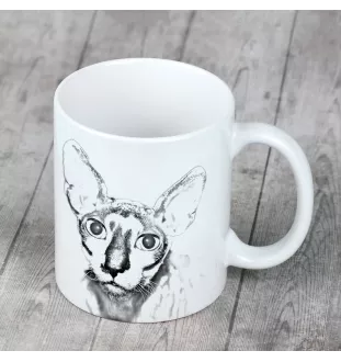 Cornish Rex - cat mug, cheerful mug for a dog lover, personalized gift from the Art-Dog brand