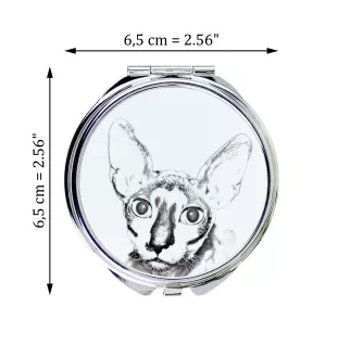 Cornish Rex lusterko ze zdjęciem kota Art-Dog