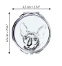 Cornish Rex - miroir de poche avec un chat, miroir personnalisé pour sac à main, miroir compact avec impression de la marque Art-Dog