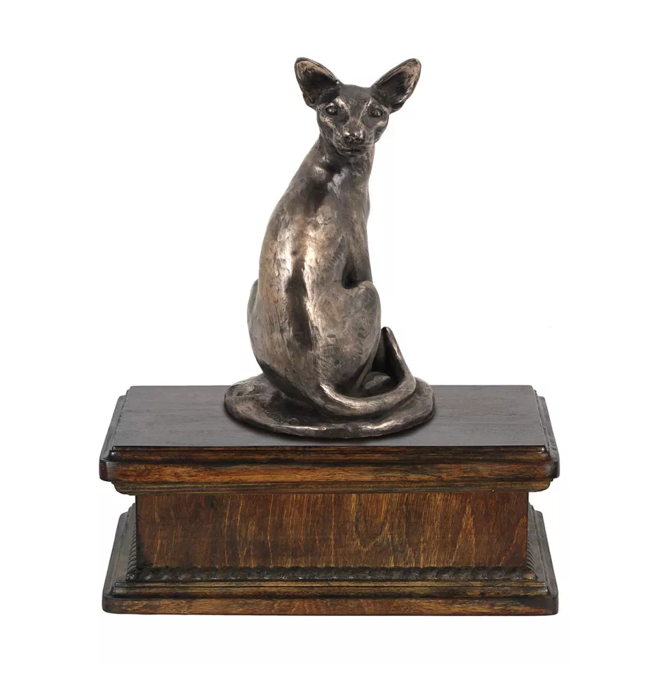 Chat Mau égyptien - urne pour cendres de chat, urne classique avec statuette, urne élégante avec chat de la marque Art-Dog