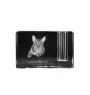 Chat Mau égyptien - Porte-stylos, organiseur en cristal avec photo de chat, décoration de bureau unique par la marque Art-Dog
