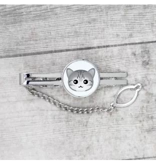 Egyptian Mau Cat - elegant metal keychain as a gift from Art-Dog brand