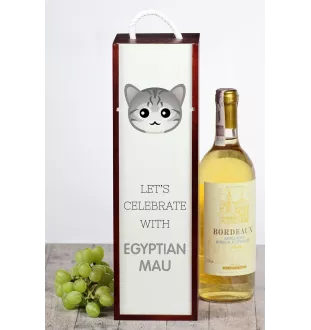 Chat Mau égyptien - boîte à vin avec graphisme et logo de la marque Art-Dog