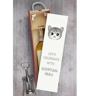 Egyptian Mau Cat - wine box with graphics and the brand name Art-Dog