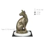 Chat Mau égyptien - statuette de chat, figurine sur une base blanche, trophée pour une exposition canine de la marque Art-Dog