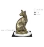 Chat Mau égyptien - statuette de chat, figurine en marbre blanc, trophée pour une exposition canine de la marque Art-Dog