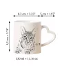 Egyptian Mau Cat - cat mug, adorable heart-shaped handle mug, universal gift from Art-Dog brand