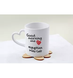 Kot egipski Mau kubek z kotem good morning serce Art-Dog