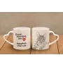 Ägyptische Mau Katze Tasse mit Katze, entzückende Tasse mit herzförmigem Henkel, universelles Geschenk der Marke Art-Dog