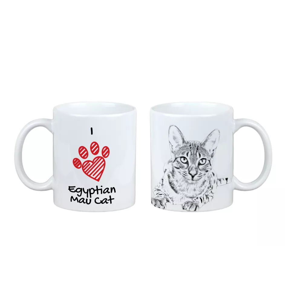 Egyptian Mau Cat - cup with a cat, cute cup with graphics, a gift with your photo from the Art-Dog brand
