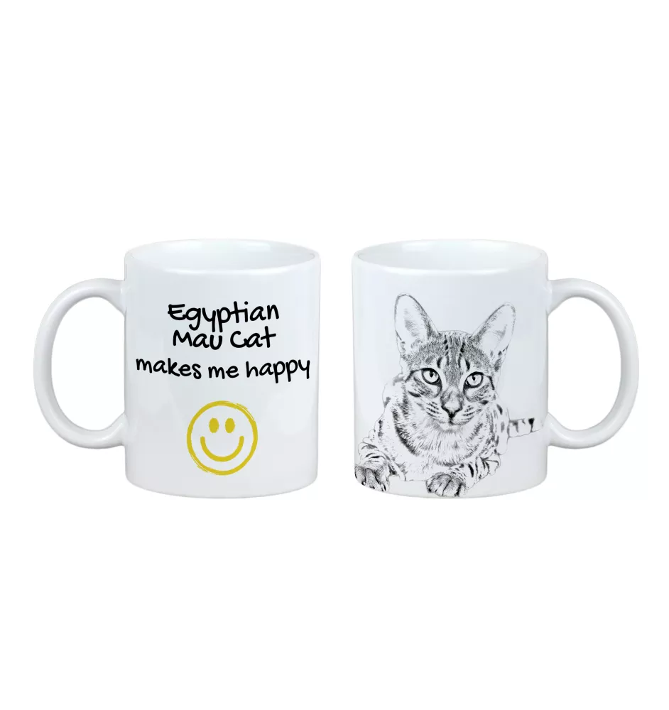 Ägyptische Mau Katze - Tasse mit Katze, fröhliche Tasse für Hundefreunde, personalisiertes Geschenk der Marke Art-Dog