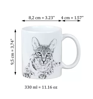 Ägyptische Mau Katze - Tasse mit Katze, fröhliche Tasse für Hundefreunde, personalisiertes Geschenk der Marke Art-Dog