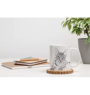Ägyptische Mau Katze - Tasse mit Katze, fröhliche Tasse für Hundefreunde, personalisiertes Geschenk der Marke Art-Dog