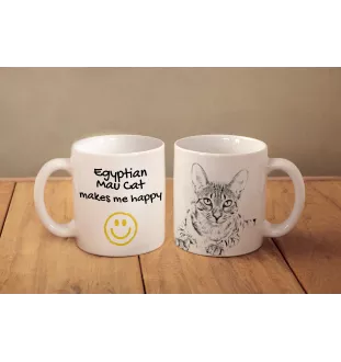 Ägyptische Mau Katze - Tasse mit Katze, fröhliche Tasse für Hundefreunde, personalisiertes Geschenk der Marke Art-Dog