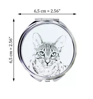 Kot egipski Mau lusterko ze zdjęciem kota Art-Dog