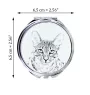 Chat Mau égyptien - miroir de poche avec un chat, miroir personnalisé pour sac à main, miroir compact avec impression de la marque Art-Dog